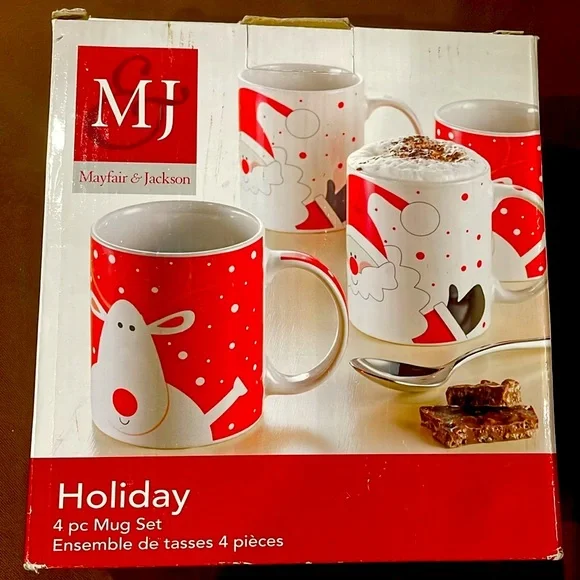 Holiday Mug Set 4 Piece Set - Christmas Gift Ideas - Picture 13 of 15